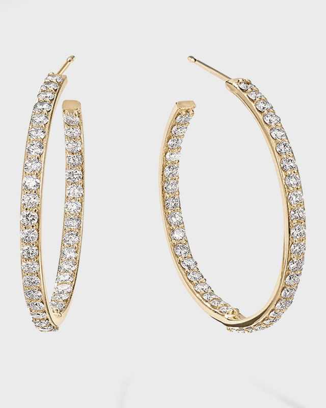 Flawless Inside/Outside Hoop Earrings, 25mm